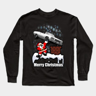 Dabbing Santa Clause Merry Impala Vert Donk Snowing Christmas Long Sleeve T-Shirt